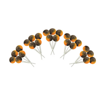 Dobsons Chocolate Orange Mega Lollies 25 Unwrapped Lollipops Bag British Gluten Free and Vegetarian Friendly Candy Lolly