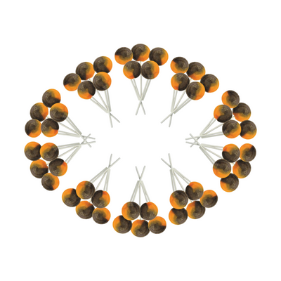 Dobsons Chocolate Orange Mega Lollies 50 Unwrapped Lollipops Bag British Gluten Free and Vegetarian Friendly Candy Lolly