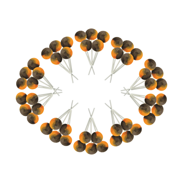 Dobsons Chocolate Orange Mega Lollies 50 Unwrapped Lollipops Bag British Gluten Free and Vegetarian Friendly Candy Lolly