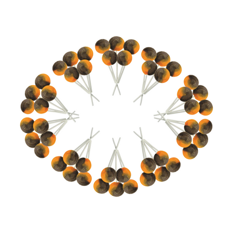 Dobsons Chocolate Orange Mega Lollies 50 Unwrapped Lollipops Bag British Gluten Free and Vegetarian Friendly Candy Lolly