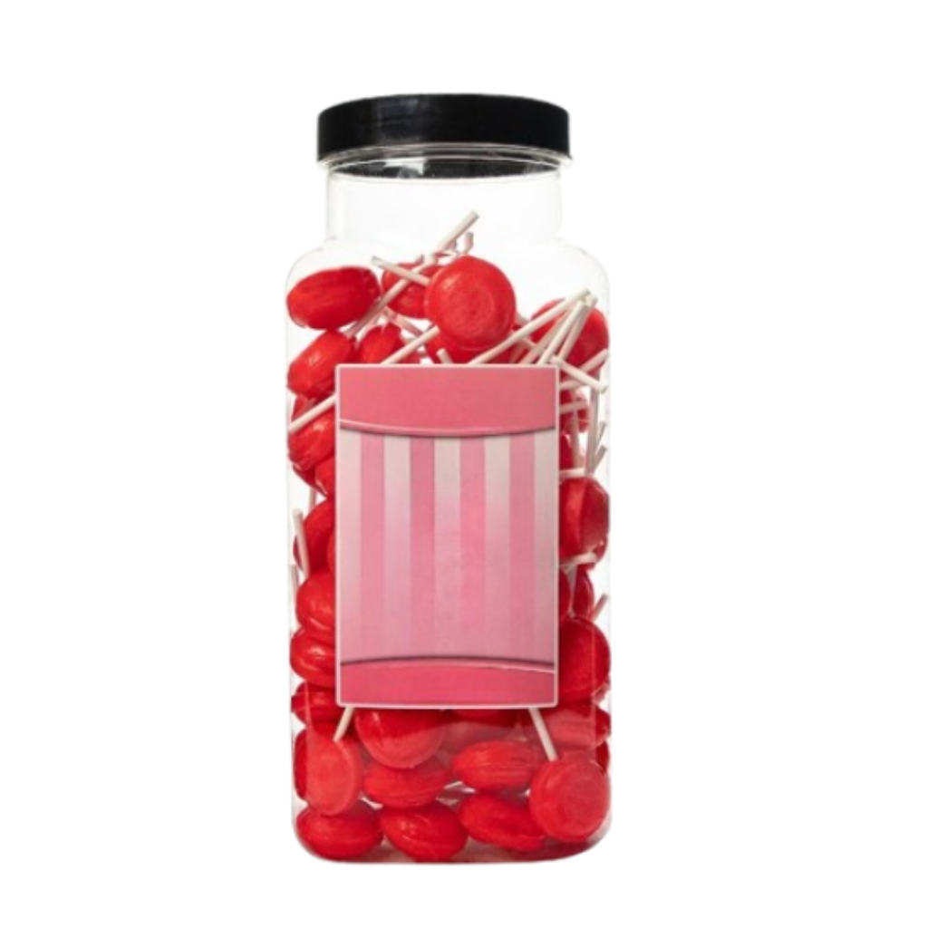 Dobsons Cream Soda Mega Lollies 90 Unwrapped Lollipops Jar British Gluten Free and Vegetarian Friendly Candy Lolly