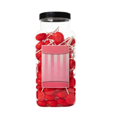 Dobsons Cream Soda Mega Lollies 90 Unwrapped Lollipops Jar British Gluten Free and Vegetarian Friendly Candy Lolly