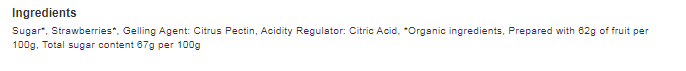 Wilkin & Sons Ltd Tiptree Organic Strawberry Conserve 340g (Pack of 6)