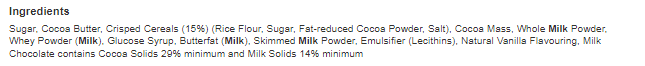 Crunch Milk Chocolate Sharing Bar 100g (Pack of 20)