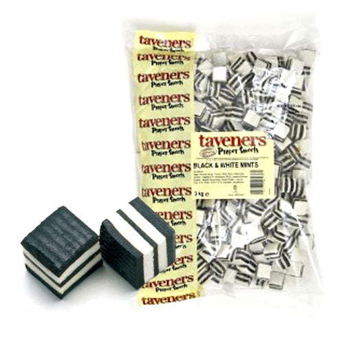 Taveners Black & White Mints 3kg (Pack of 1)