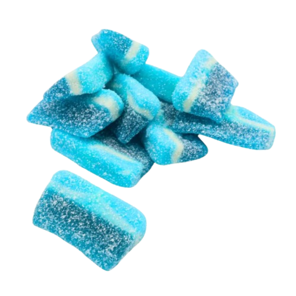 Zorba Online Fizzy Blue Raspberry Slices 100g Bag