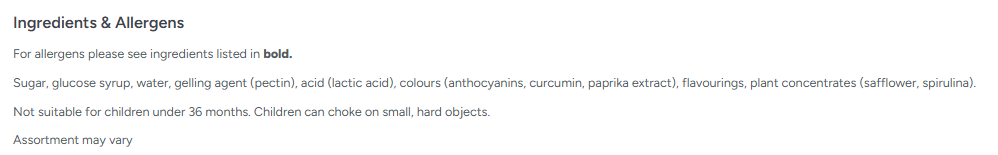 Zorba Online Fruit Jellies 1kg Bag