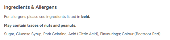 Zorba Online Giant Foam Shrimps 500g Bag