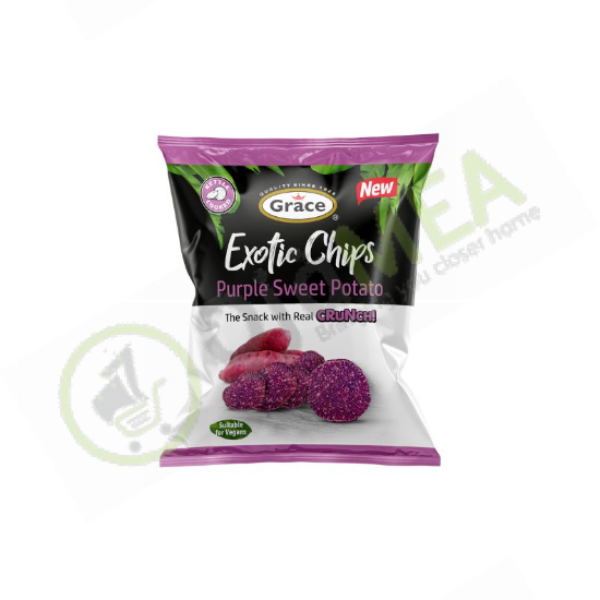 Grace Exotic Chips Purple Sweet Potato 75g ( pack of 8 )