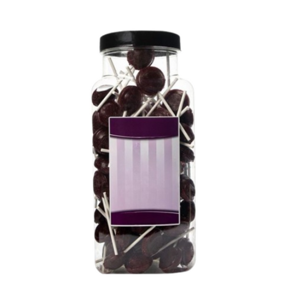 Dobsons Grape Mega Lollies 90 Unwrapped Lollipops Jar British Gluten Free and Vegetarian Friendly Candy Lolly