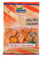 Ginni's Chilli Rice Crackers 70g (Pack of 10)