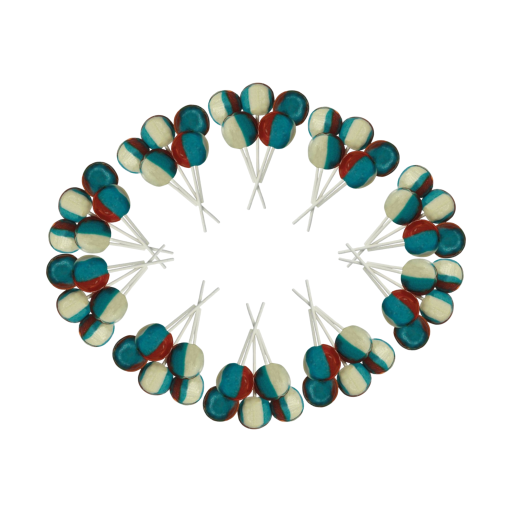 Dobsons Iron Brew Mega Lollies 50 Unwrapped Lollipops Bag British Gluten Free and Vegetarian Friendly Candy Lolly