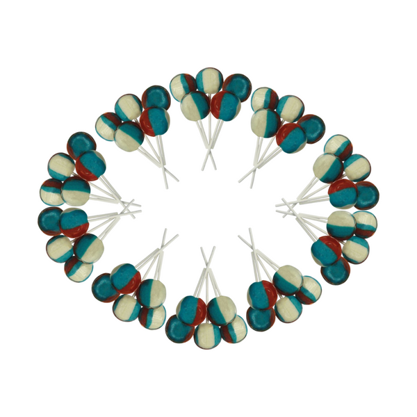 Dobsons Iron Brew Mega Lollies 50 Unwrapped Lollipops Bag British Gluten Free and Vegetarian Friendly Candy Lolly