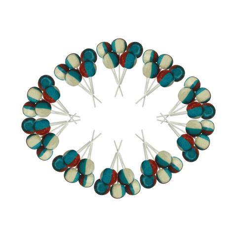 Dobsons Iron Brew Mega Lollies 50 Unwrapped Lollipops Bag British Gluten Free and Vegetarian Friendly Candy Lolly