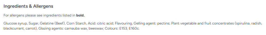 Zorba Online Jelly Eyeballs 500g Bag