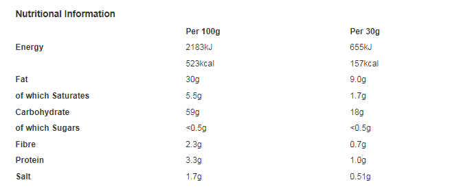 Discos Salt & Vinegar Crisps 30g (Pack of 30)