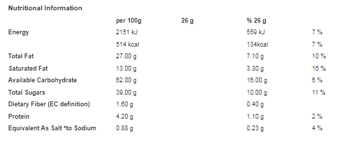 Cadbury Crunchy Melts Chocolate Centre 156g (Pack of 12)