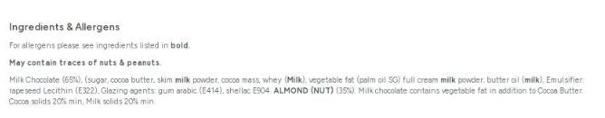 Carol Anne Milk Chocolate Almonds 500g Bag
