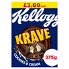 Kellogg's Krave Cookies & Cream Cereal 375g (Pack of 6)