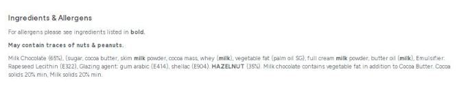 Carol Anne Milk Chocolate Hazelnuts 500g Bag
