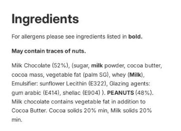 Carol Anne Milk Chocolate Peanuts 500g Bag