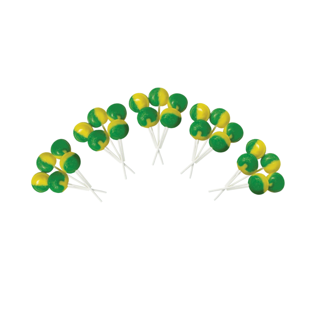 Dobsons Lemon and Lime Mega Lollies 25 Unwrapped Lollipops Bag British Gluten Free and Vegetarian Friendly Candy Lolly