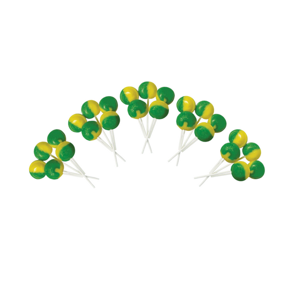 Dobsons Lemon and Lime Mega Lollies 25 Unwrapped Lollipops Bag British Gluten Free and Vegetarian Friendly Candy Lolly