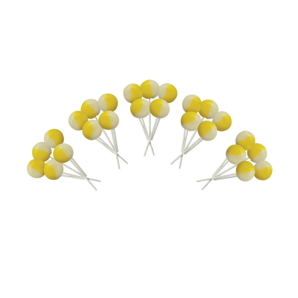 Dobsons Lemon Meringue Mega Lollies 25 Unwrapped Lollipops Bag British Gluten Free and Vegetarian Friendly Candy Lolly