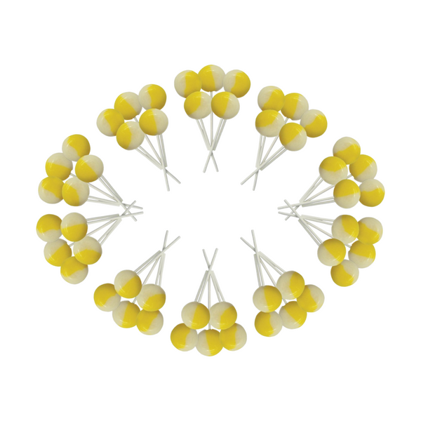 Dobsons Lemon Meringue Mega Lollies 50 Unwrapped Lollipops Bag British Gluten Free and Vegetarian Friendly Candy Lolly