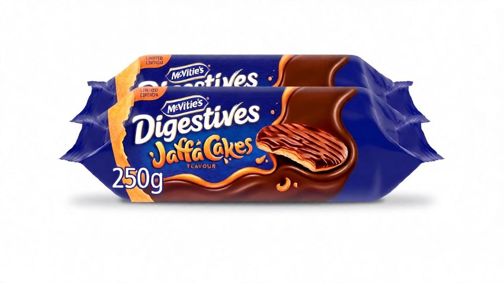 McVitie's Limited Edition Digestives Jaffa Cakes Flavour 250g (Pack of 12)