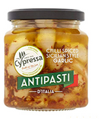 Cypressa Antipasti Chilli Spiced Sicilian Style Garlic 280g (Pack of 6)