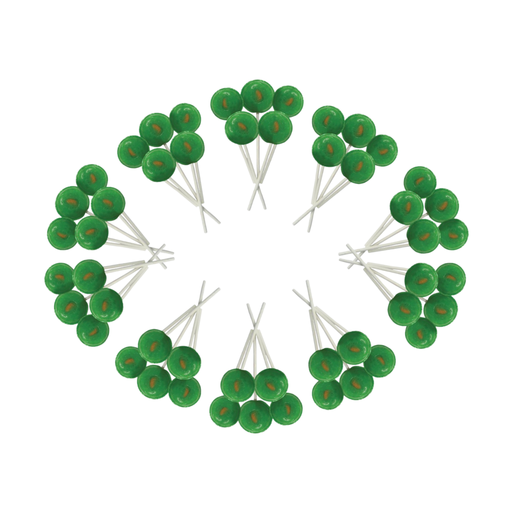 Dobsons Mango Mega Lollies 50 Unwrapped Lollipops Bag British Gluten Free and Vegetarian Friendly Candy Lolly