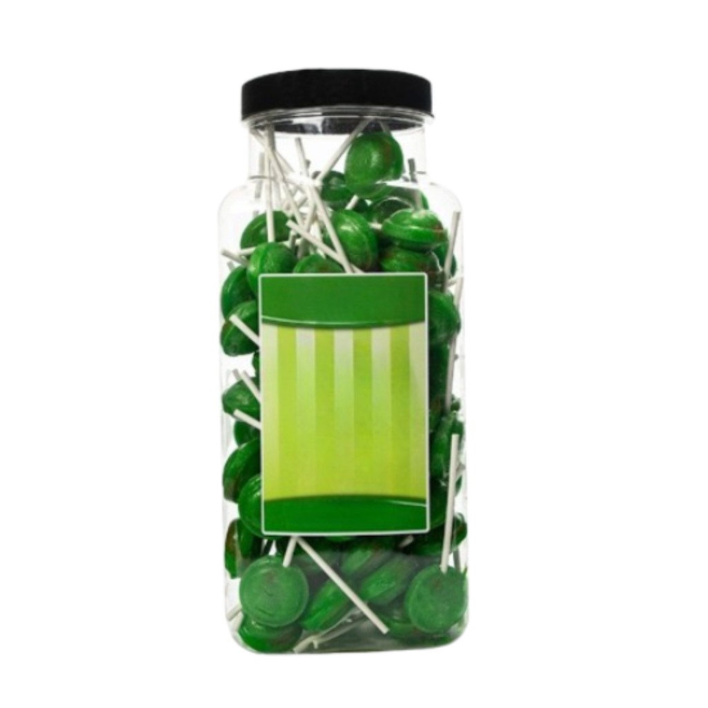 Dobsons Mango Mega Lollies 90 Unwrapped Lollipops Jar British Gluten Free and Vegetarian Friendly Candy Lolly