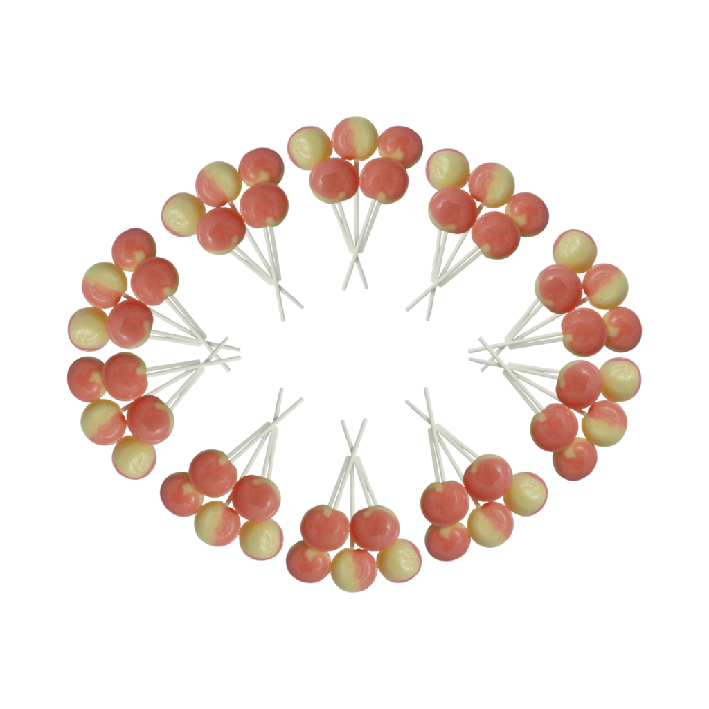 Dobsons Marshmallow Mega Lollies 50 Unwrapped Lollipops Bag British Gluten Free and Vegetarian Friendly Candy Lolly