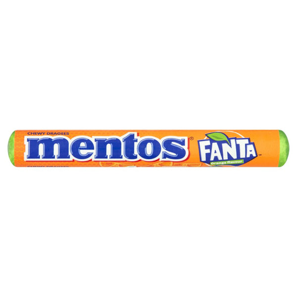 mentos Chewy Dragees Fanta Orange Flavour 38g (Pack of 40)