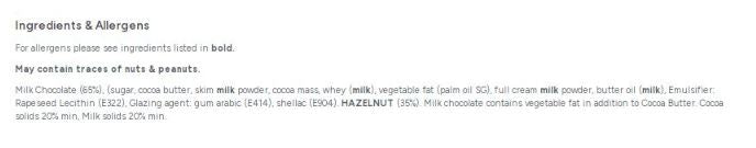 Carol Anne Milk Chocolate Hazelnuts 250g Bag