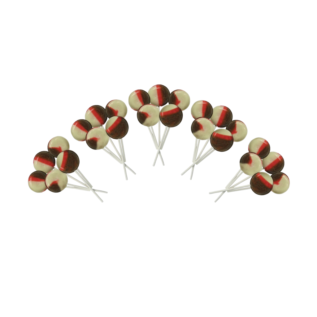 Dobsons Neapolitan Mega Lollies 25 Unwrapped Lollipops Bag British Gluten Free and Vegetarian Friendly Candy Lolly