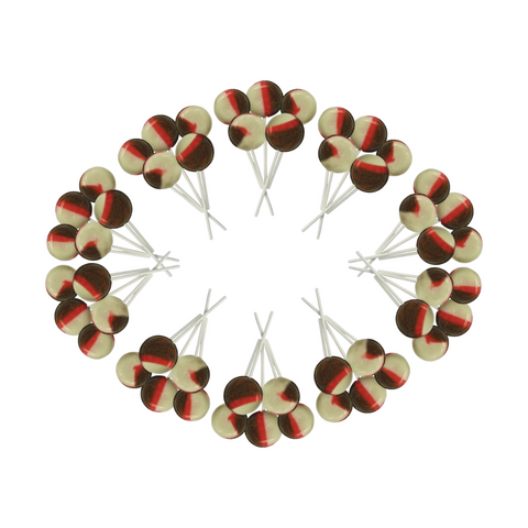 Dobsons Neapolitan Mega Lollies 50 Unwrapped Lollipops Bag British Gluten Free and Vegetarian Friendly Candy Lolly