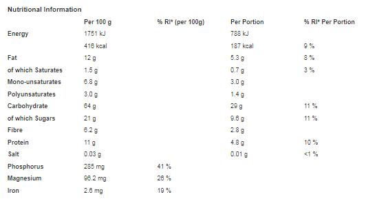 Jordans Crunchy Oat Granola Raisin & Almond 450g (Pack of 4)