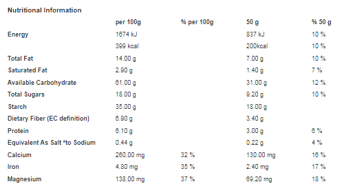 Belvita Soft Bakes Choc Chips 50g (Pack of 20)