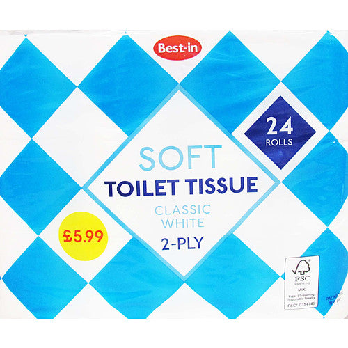 B/In Soft Toilet Tissue 24Rolls (Pack of 1)