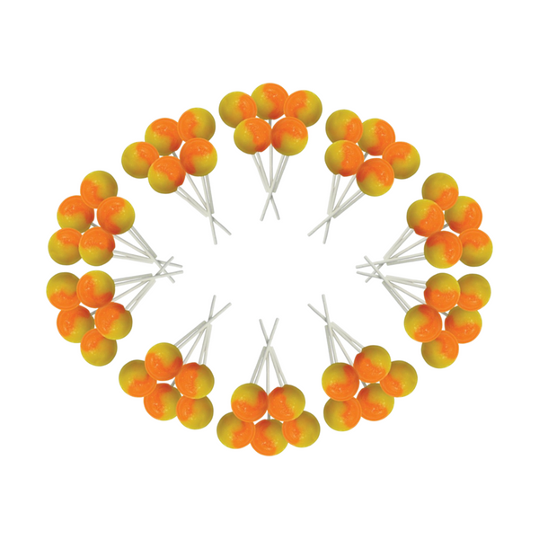 Dobsons Orange and Lemon Mega Lollies 50 Unwrapped Lollipops Bag British Gluten Free and Vegetarian Friendly Candy Lolly