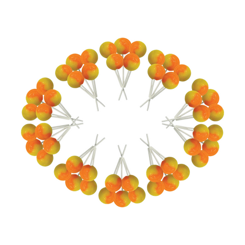 Dobsons Orange and Lemon Mega Lollies 50 Unwrapped Lollipops Bag British Gluten Free and Vegetarian Friendly Candy Lolly