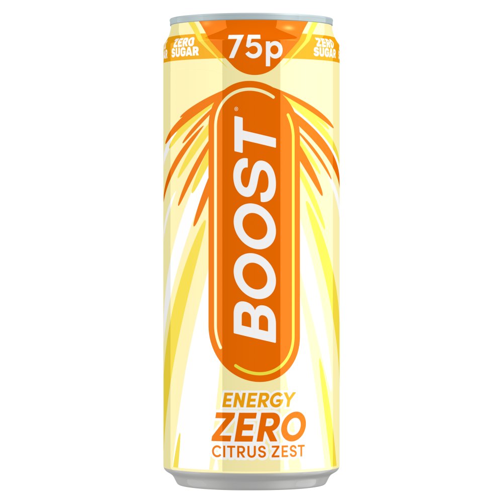 Boost Energy Zero Citrus Zest 250ml (Pack of 24)
