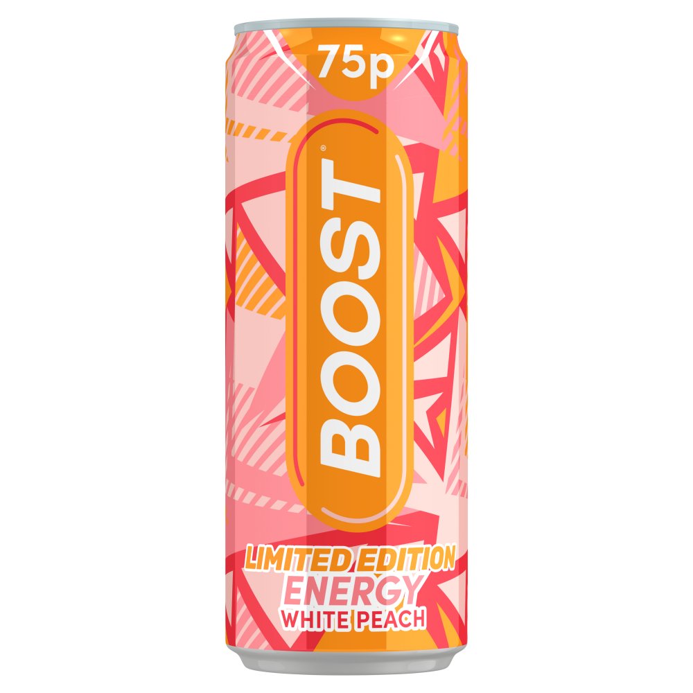 Boost Limited Edition Energy White Peach 250ml (Pack of 24)