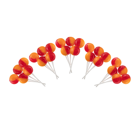 Dobsons Peach Melba Mega Lollies 25 Unwrapped Lollipops Bag British Gluten Free and Vegetarian Friendly Candy Lolly