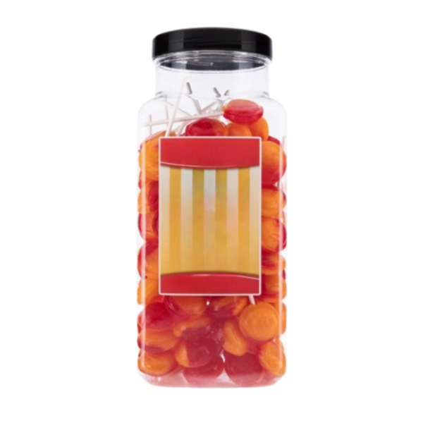 Dobsons Peach Melba Mega Lollies 90 Unwrapped Lollipops Jar British Gluten Free and Vegetarian Friendly Candy Lolly