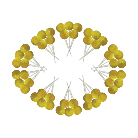 Dobsons Pineapple Mega Lollies 50 Unwrapped Lollipops Bag British Gluten Free and Vegetarian Friendly Candy Lolly