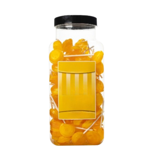 Dobsons Pineapple Mega Lollies 90 Unwrapped Lollipops Jar British Gluten Free and Vegetarian Friendly Candy Lolly