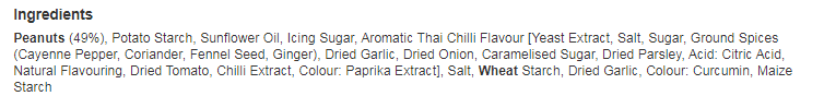 KP Aromatic Thai Chilli Coated Peanuts 55g (Pack of 16)
